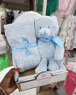 Cute Warm Fleece Blanket With Plush Doll Available in Kenya