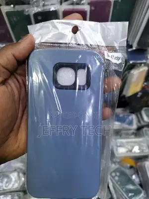 Hard Silicone Back Cover for Samsung S7 Edge - Blue