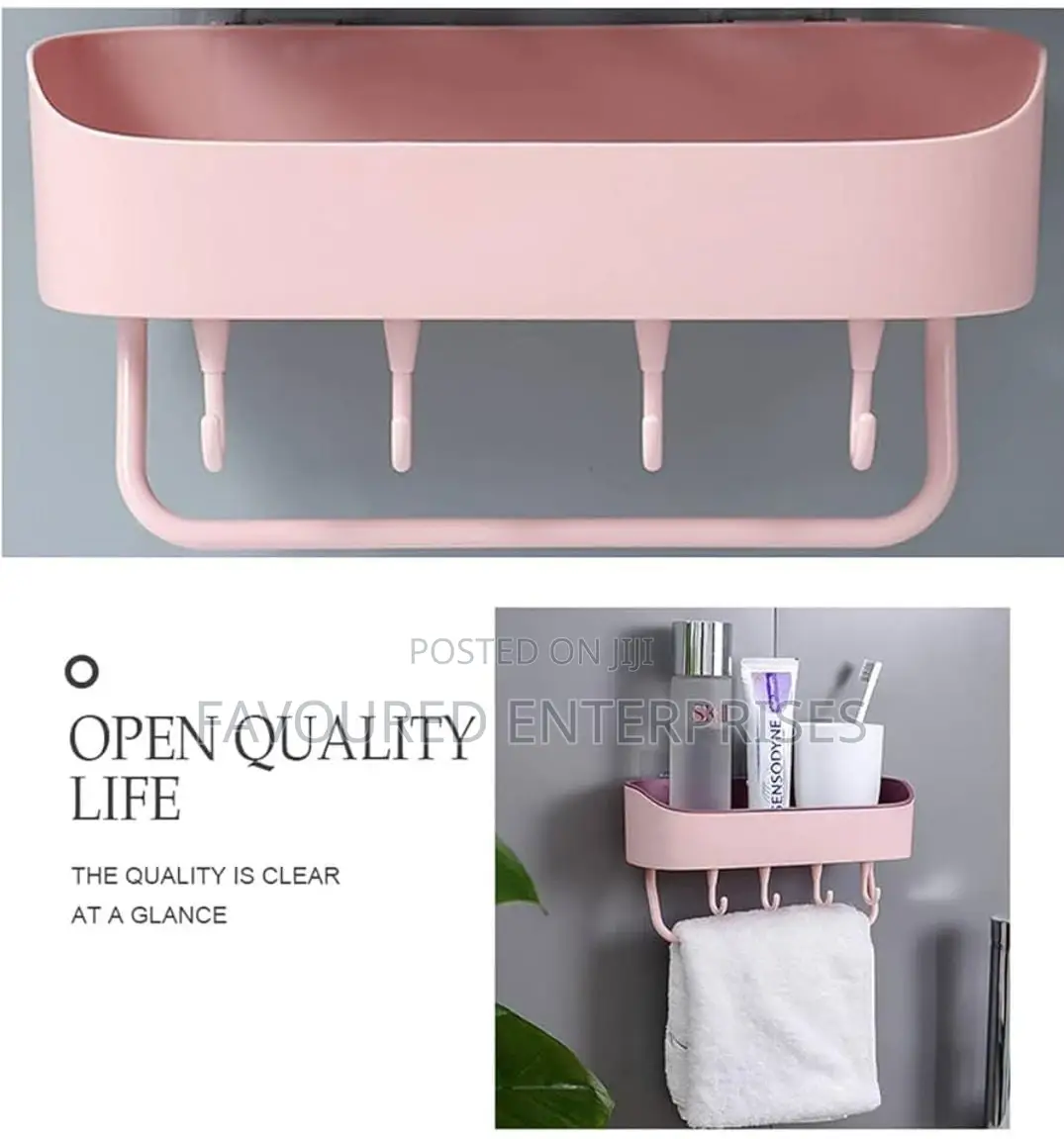 Metallic Bathroom Shelf Organizer