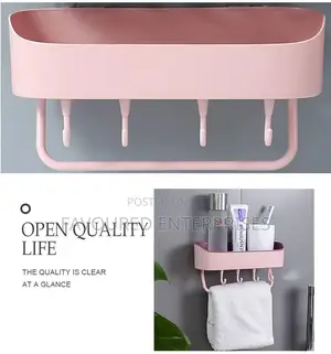 Metallic Bathroom Shelf Organizer