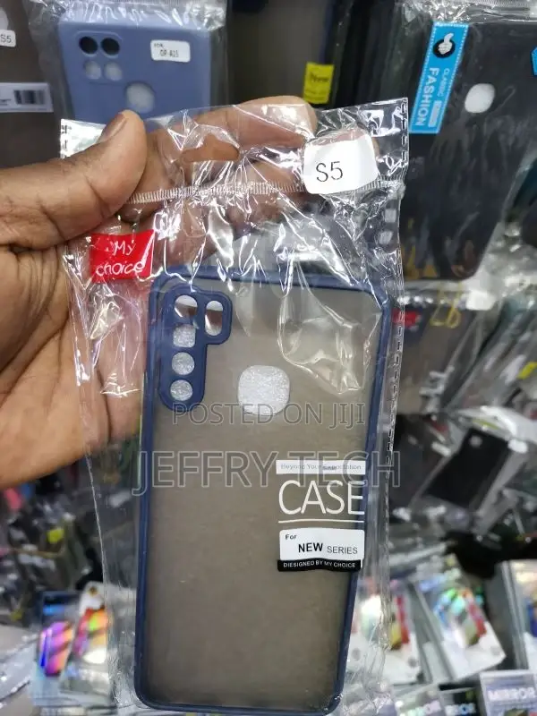 Back Cover for Infinix S5 Pro, CAMERA PROTECTION CASE, SMOKE