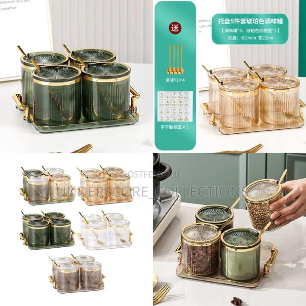 Acrylic Seasoning Set With Spoons