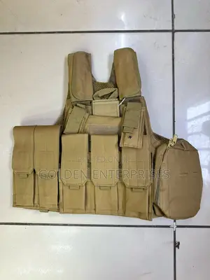 Beige Tactical Adjustable Body Armour Military Vest