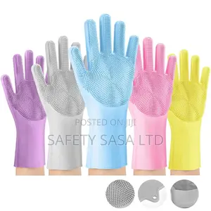 Silicone Dish Washing Cleaning Pet Grooming Hand Gloves