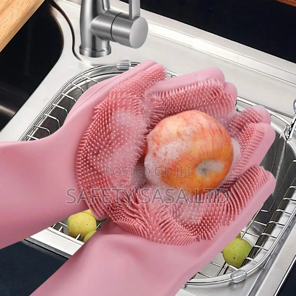 Silicone Dish Washing Cleaning Pet Grooming Hand Gloves