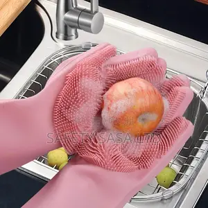 Silicone Dish Washing Cleaning Pet Grooming Hand Gloves