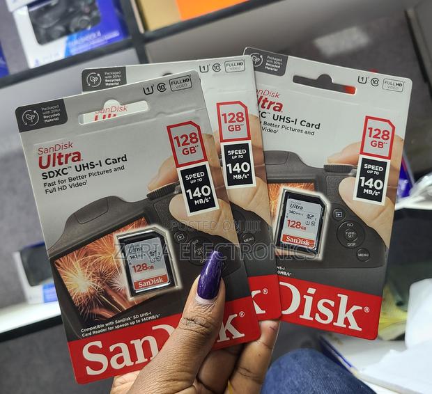 Sandisk 128gb Sd Card Ultra ,140mbps