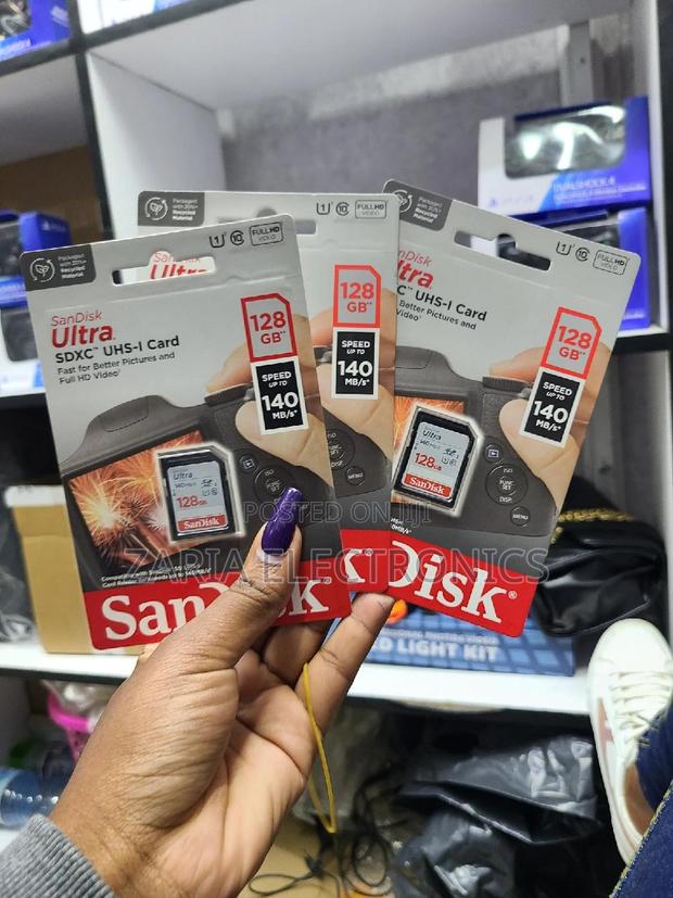 Sandisk 128gb Sd Card Ultra ,140mbps - thumbnail 2