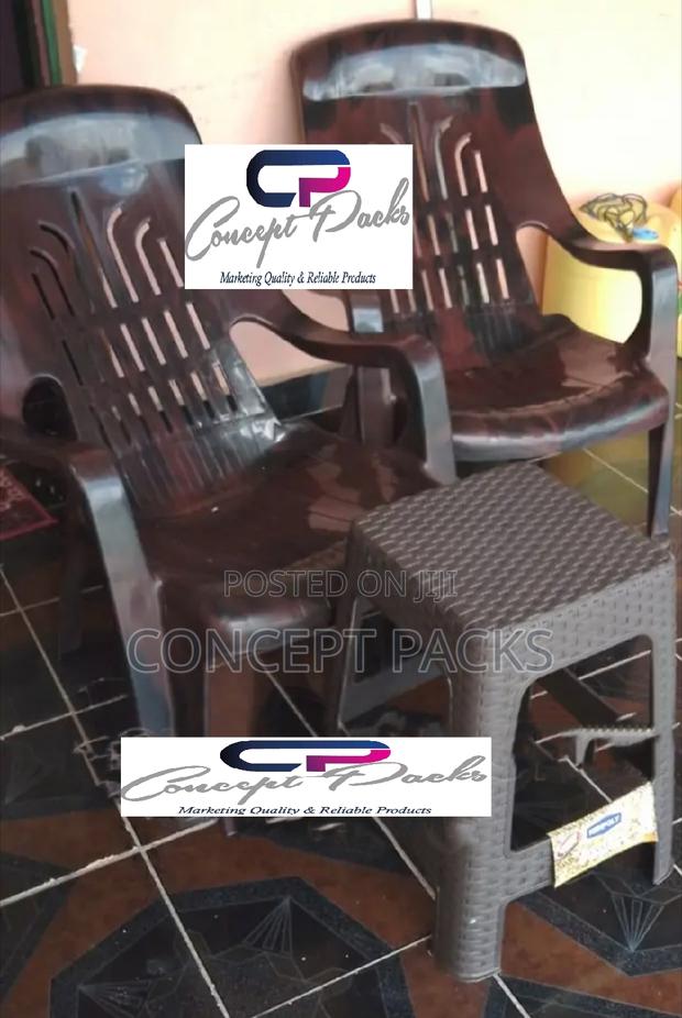 2 Relaxo Chairs + 1 Bamboo Stool. - main view