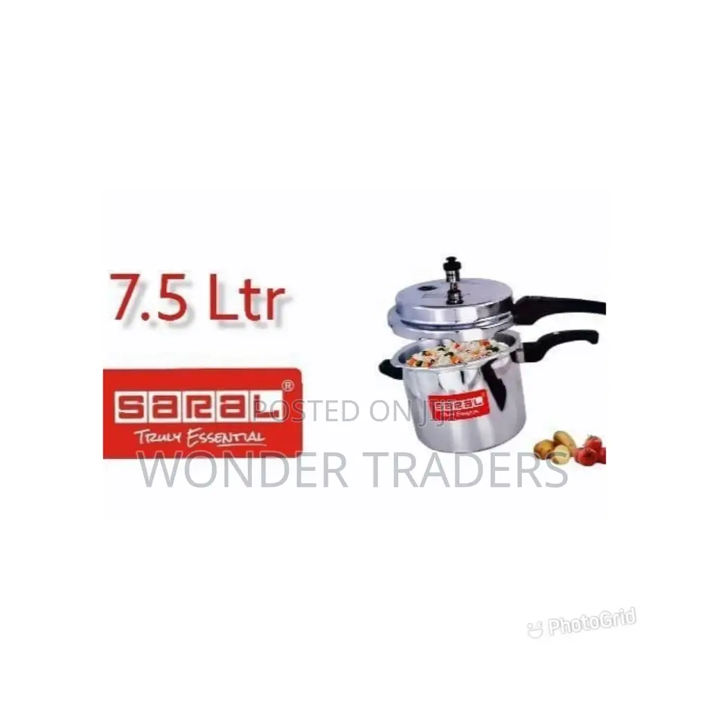 7.5 LTR Saral Aluminum Pressure Cookers