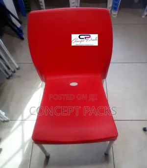 Oshwal Armless Plastic Chairs With Strong Metallic Stands.