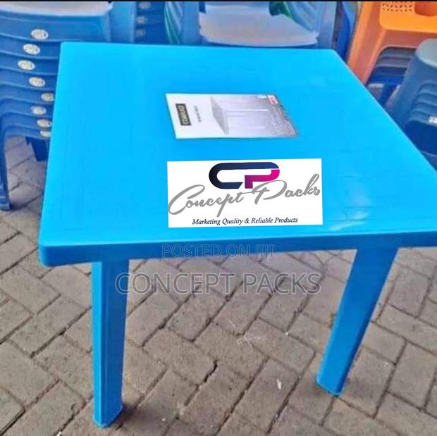 Square 4 Seater Complast Plastic Table. - main view