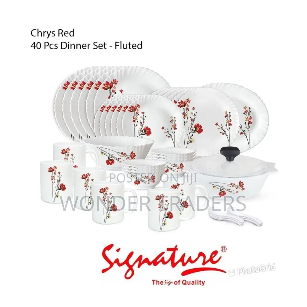 Chrys Red 40pcs Signature Dinner Set