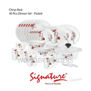 Chrys Red 40pcs Signature Dinner Set
