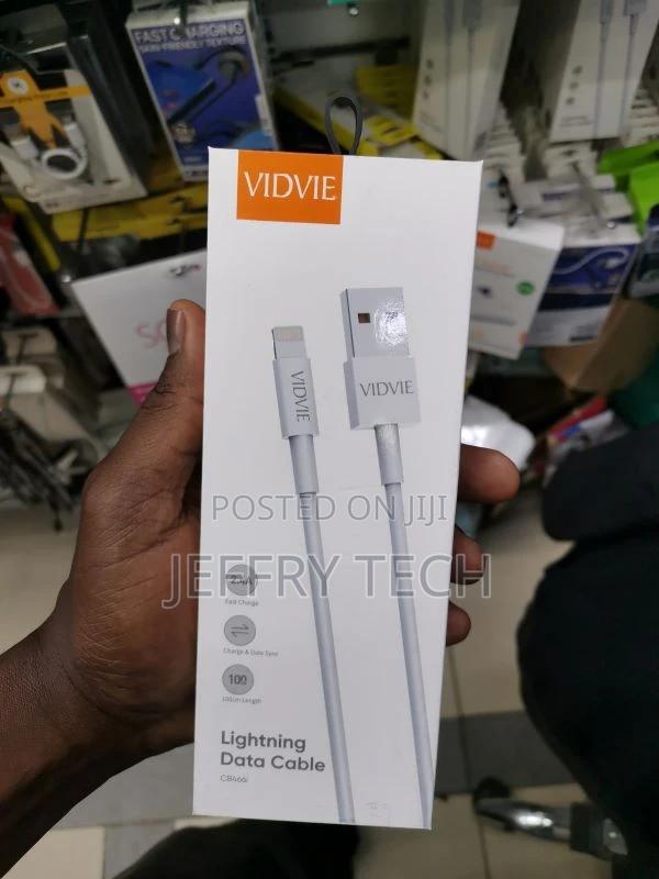 VIDVIE USB to Lightning Cable, 1.2 Meter, White - main view