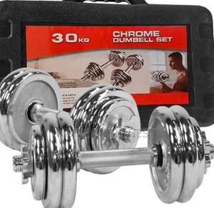 30kgs Chrome Adjustable Dumbells - thumbnail 2