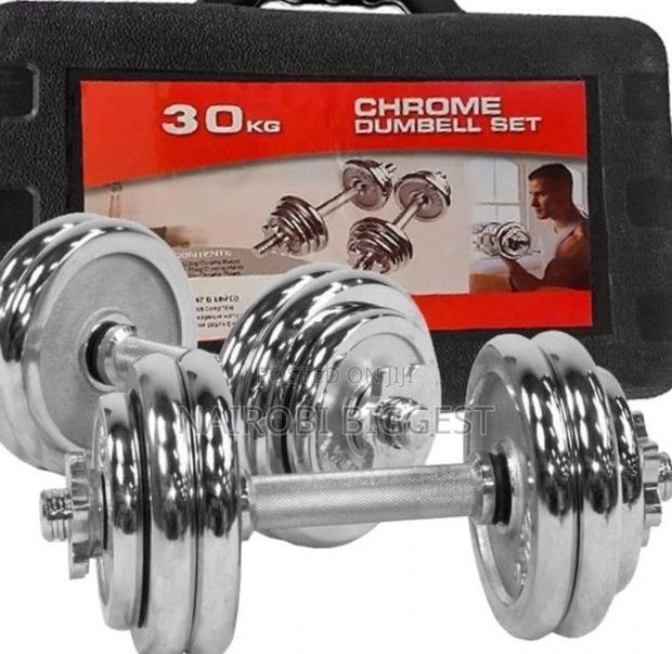 30kgs Chrome Adjustable Dumbells - main view