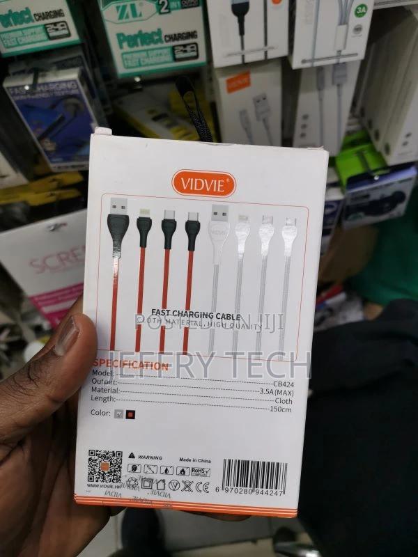 Cable Data VIDVIE iPhone CB424 Fast Charging - Kabel Charge
