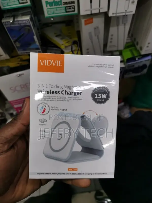 WLC1409 Wireless Charger 2-in-1 Foldable Magnetic Wireless
