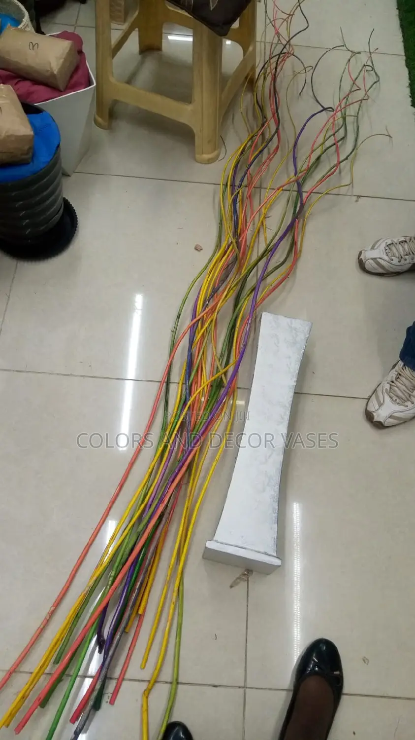 Colored Sticks 1.5m With Wooden Vase KSH 2000.