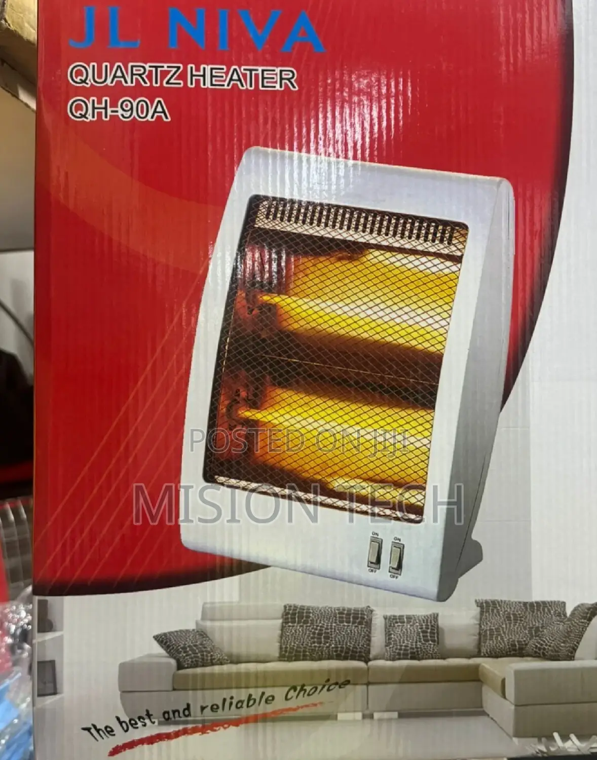 Room Heater With 2 Bar Heat Settings