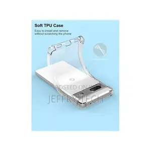 Google Pixel 7A Case, Transparent Soft TPU Reinforced Corner