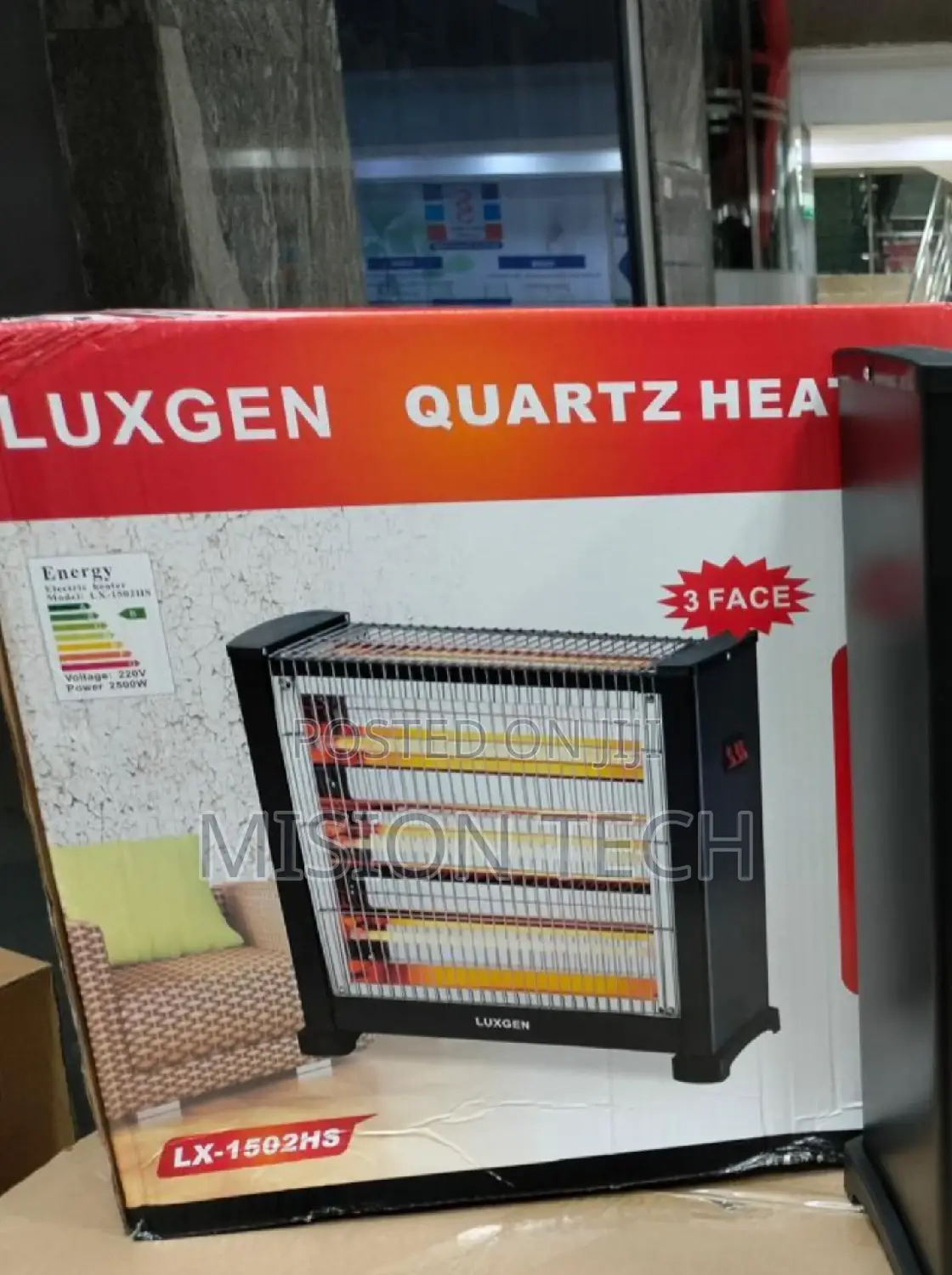 Quality Quartz 3 Face Room Heater Luxgen