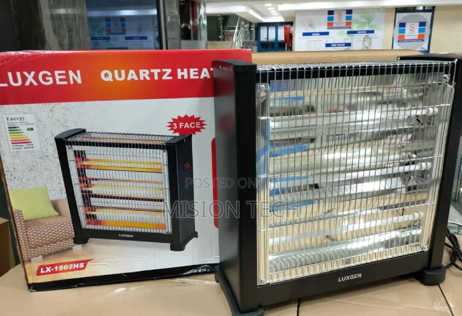 Quartz 3 Face Room Heater Luxgen -LX-1502