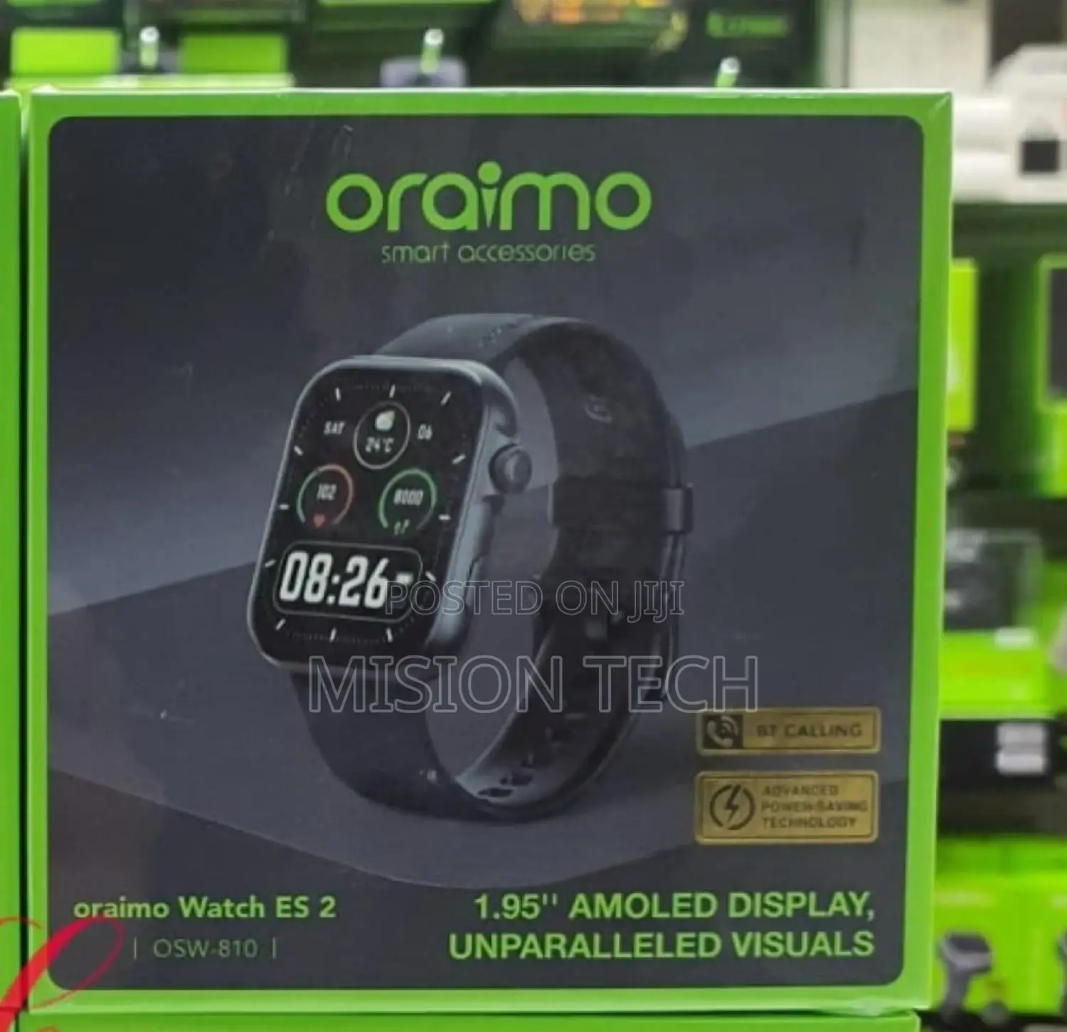 Oraimo Smart Watch With APP Control ES 2 1.95’AMOLED Screen