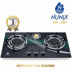 Nunix 3 Burner Low Gas Consumption Glass Top Table Infrared - thumbnail 2