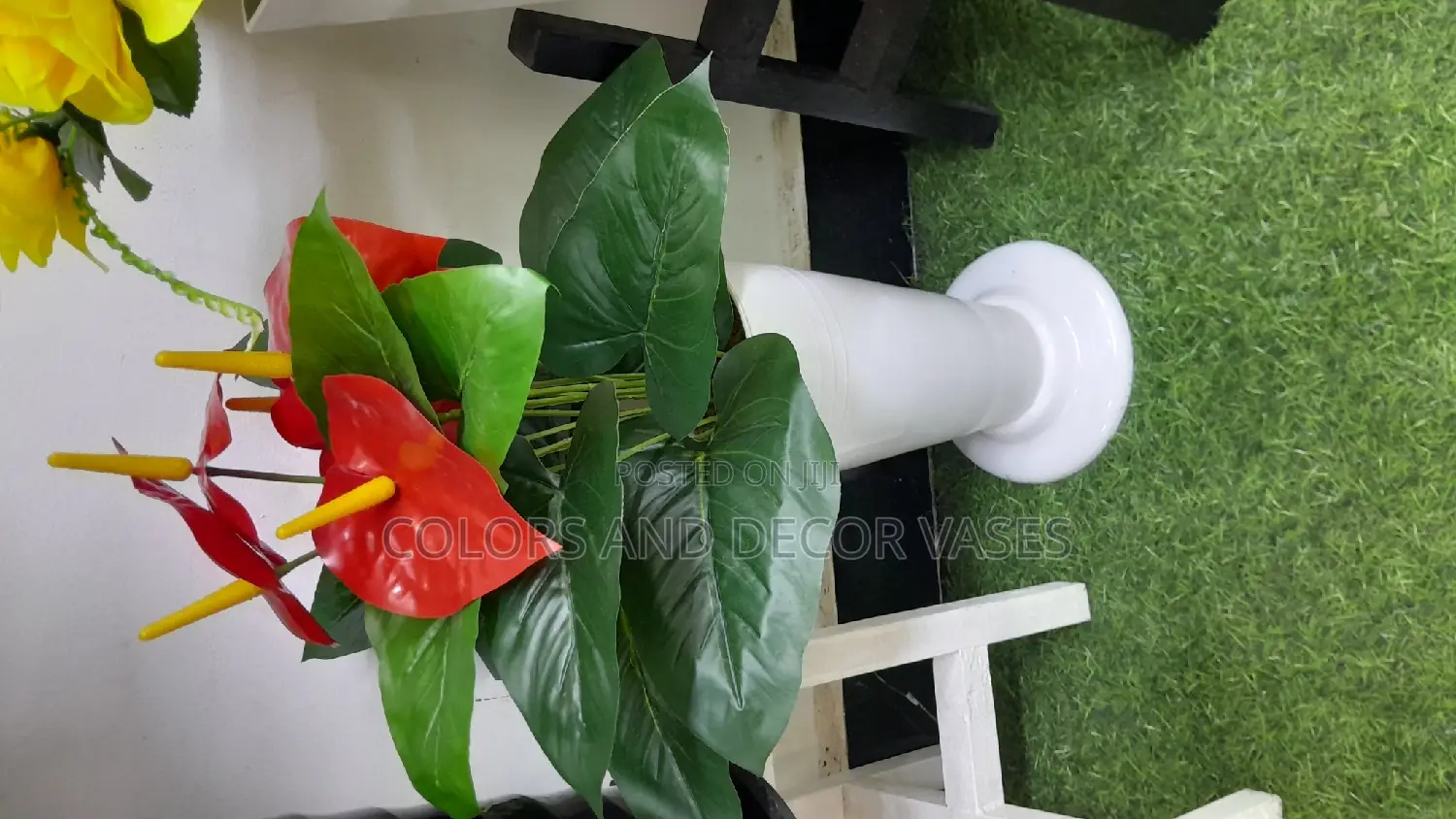 Plant, Flowers and Vase 60cm