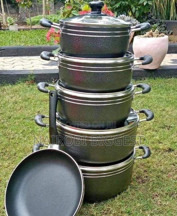 14 Piece Black Nonstick Cookware Set Available - main view