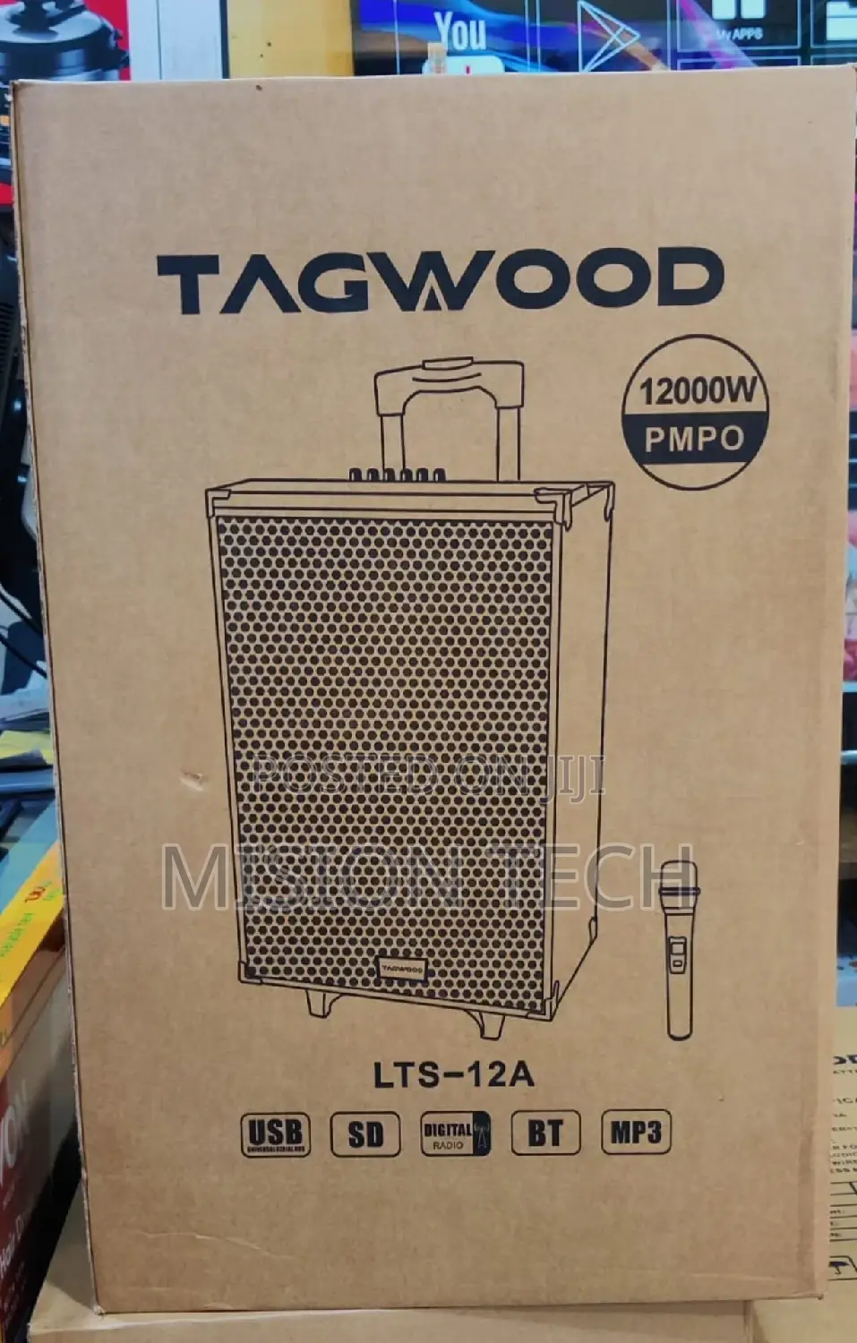 *Tagwood 12" Trolley Speaker With Bluetooth