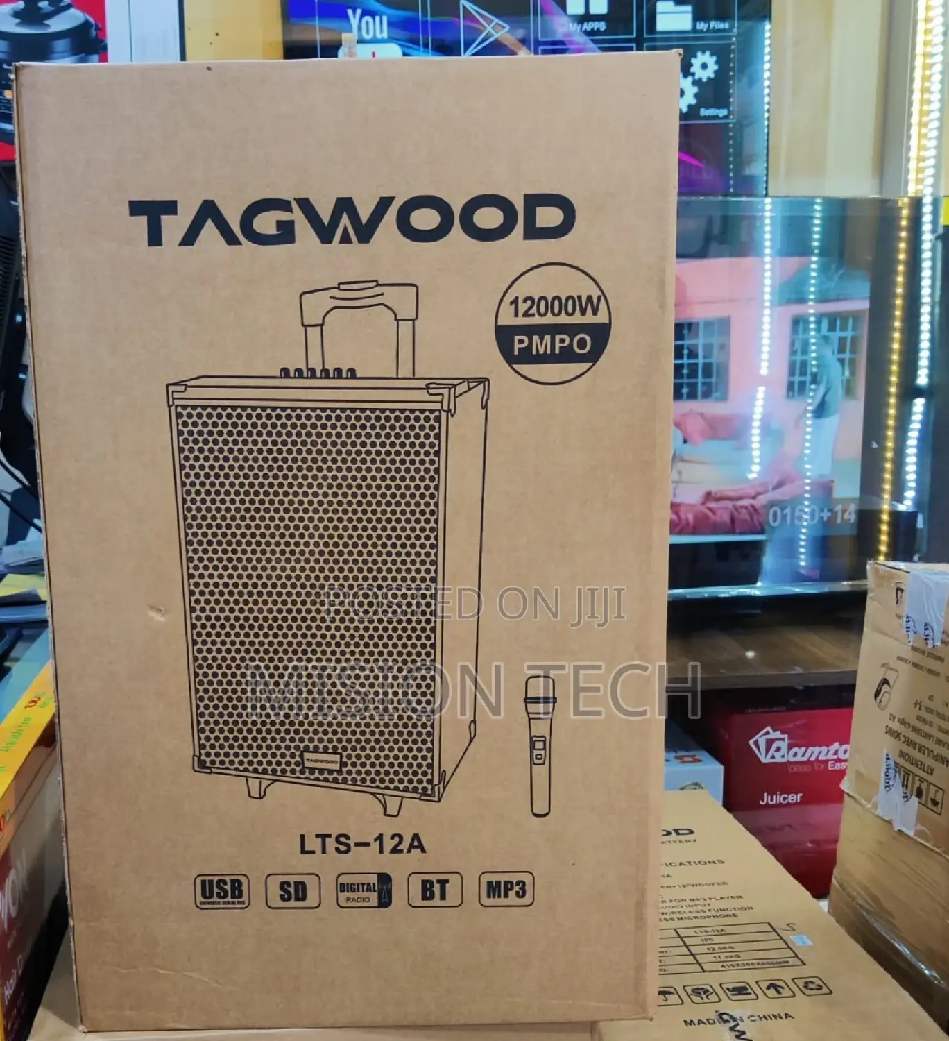 Fm Radio Mode Tagwood 12" Trolley Speaker