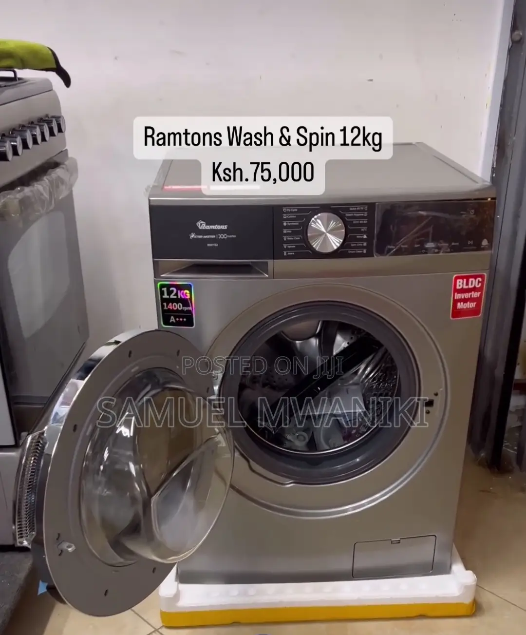 Ramtons Frontload Fully Automatic 12kg Washer 1400rpm Rw/153