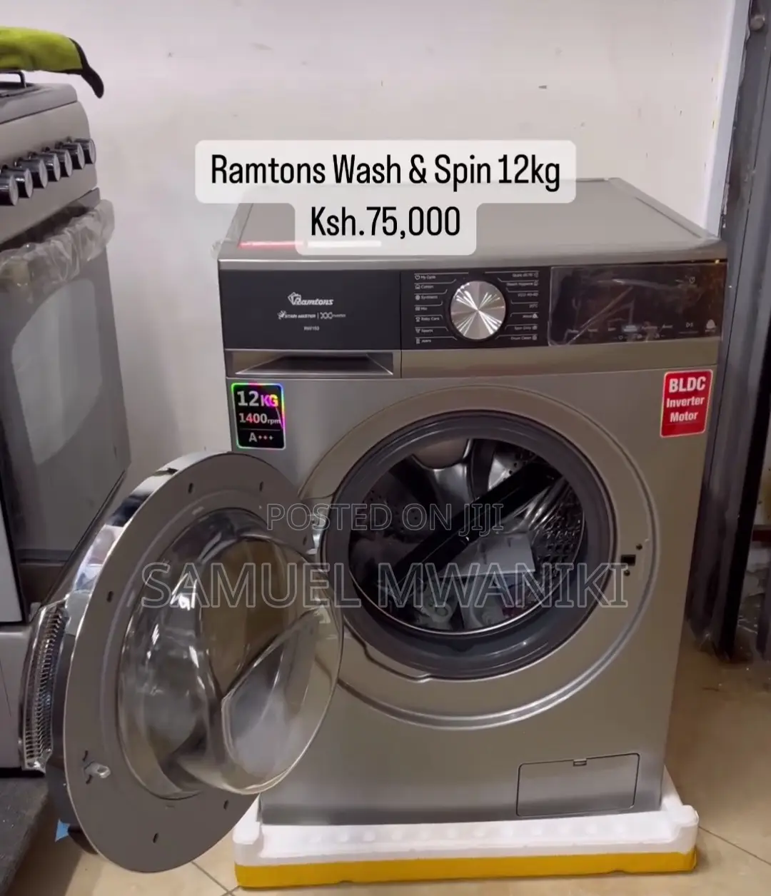 Ramtons Frontload Fully Automatic 12kg Washer 1400rpm Rw/153