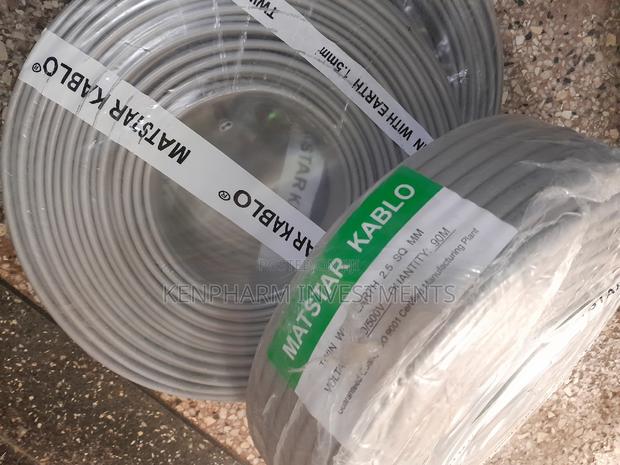 2.5mm Twin With Earth Cable;3 Cores; 90 Meters Grey