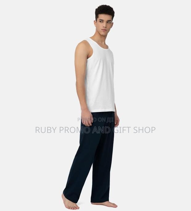 Quality Designer Assorted White Cotton 4 Pack Men's Vests - thumbnail 3