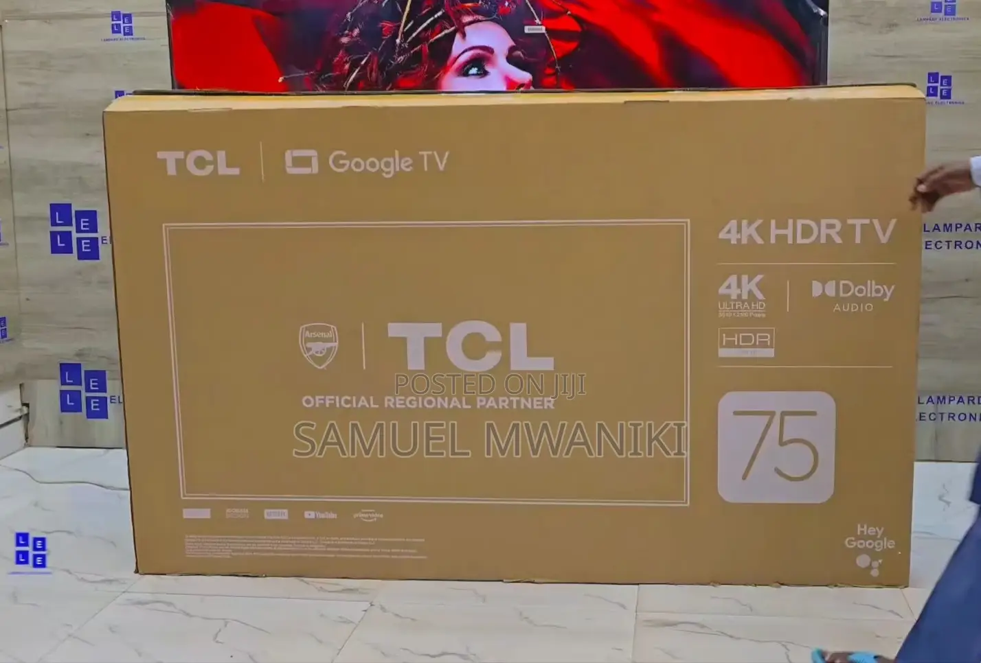 TCL 75′′ Uhd HDR Google Tv With Voice Command HDR 10+