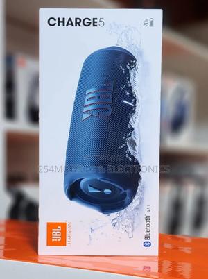 JBL Charge 5 Portable Bluetooth Speaker (Blue - main view