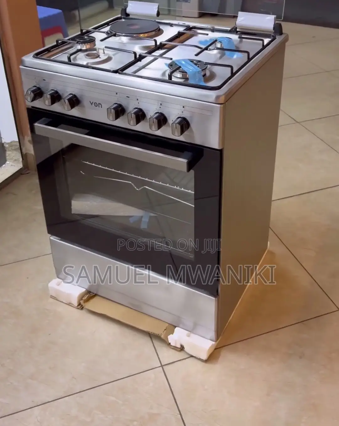 VON Cooker 3 Gas + 1 Electric Hotplate With Electric Oven