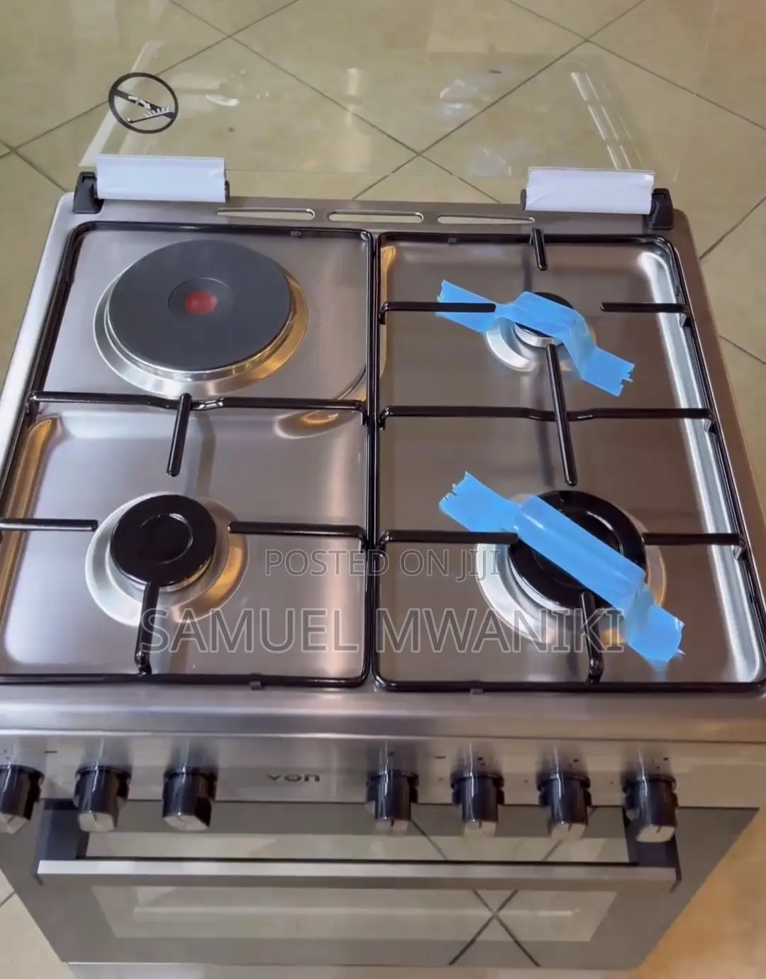 VON Cooker 3 Gas + 1 Electric Hotplate With Electric Oven