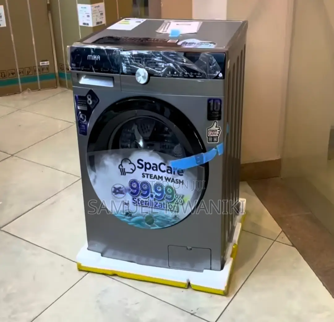 Mika Washing Machine 8KG Automatic Front Load Silver