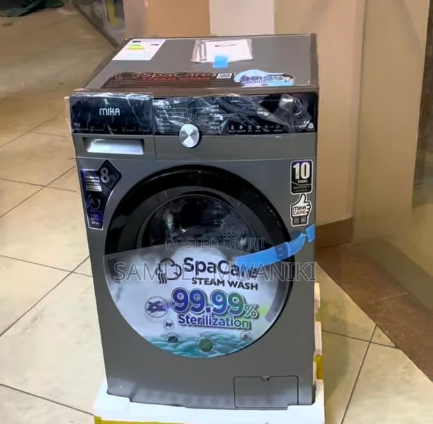 Mika Washing Machine 8KG Automatic Front Load Silver