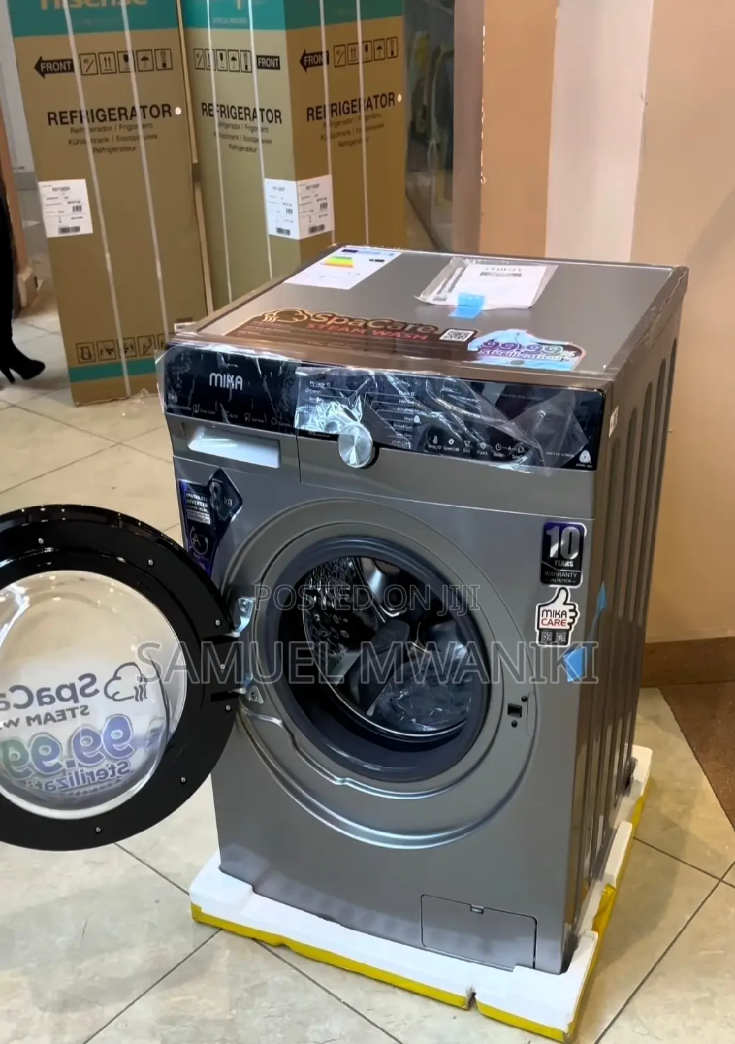 Mika Washing Machine 8KG Automatic Front Load Silver
