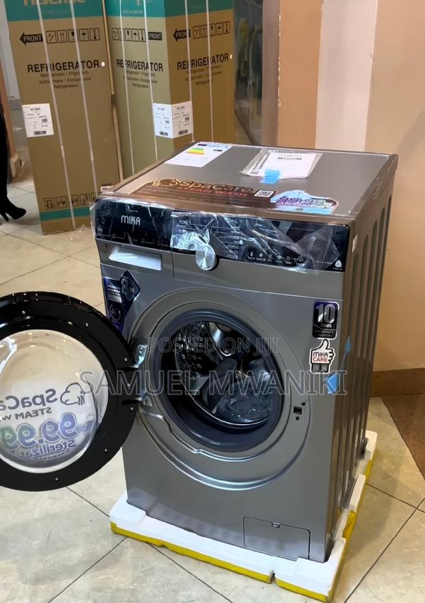 Mika Washing Machine 8KG Automatic Front Load Silver - thumbnail 3