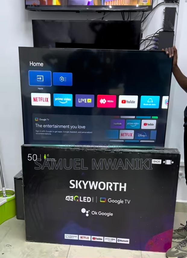 Skyworth 50'' Qled Google Tv Uhd Frameless New 2024 Model