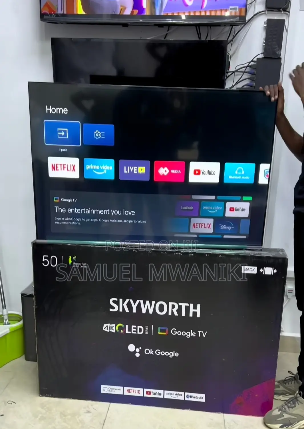 Skyworth 50'' Qled Google Tv Uhd Frameless New 2024 Model
