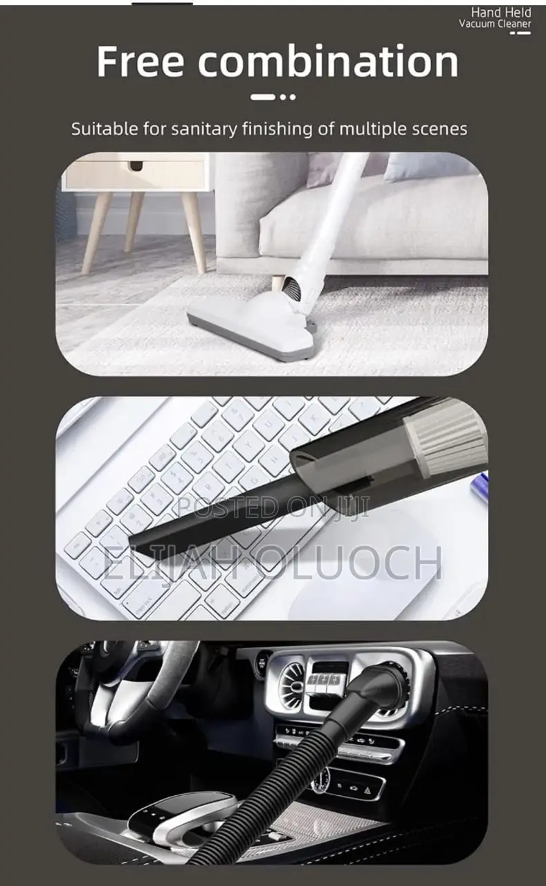 *Wireless Rechargeable Car/ Home Vacuum Cleaner