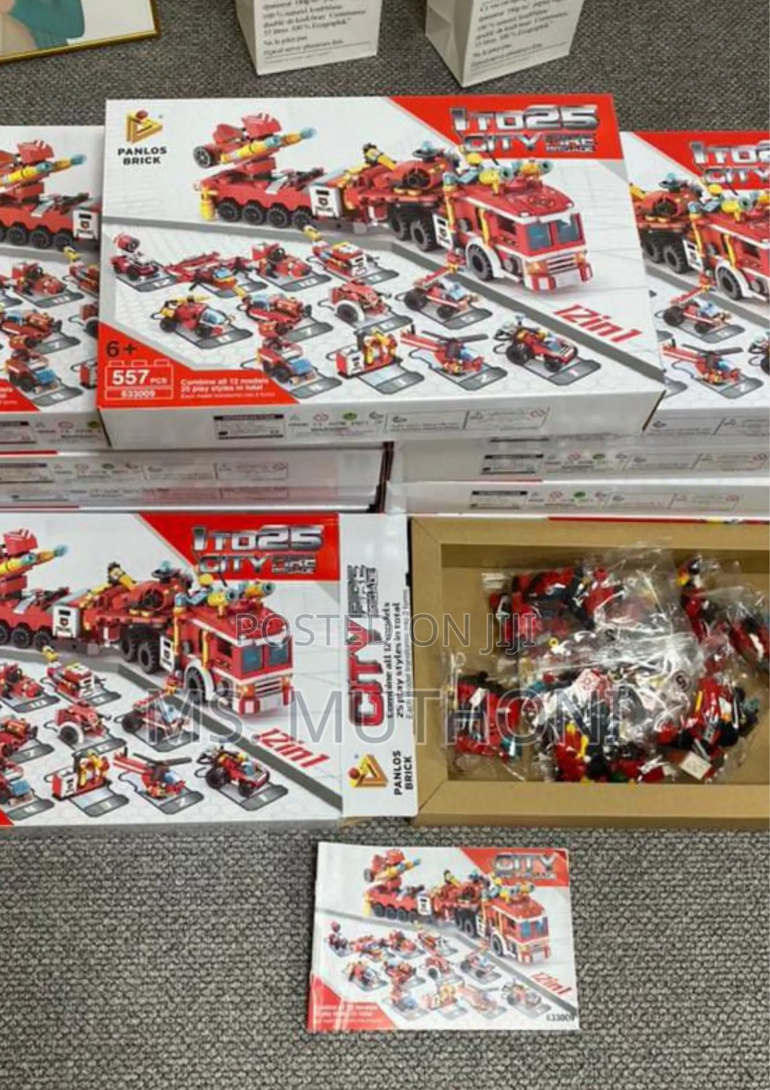 City Fire Brigade 557 Building Bricks °12 Designs